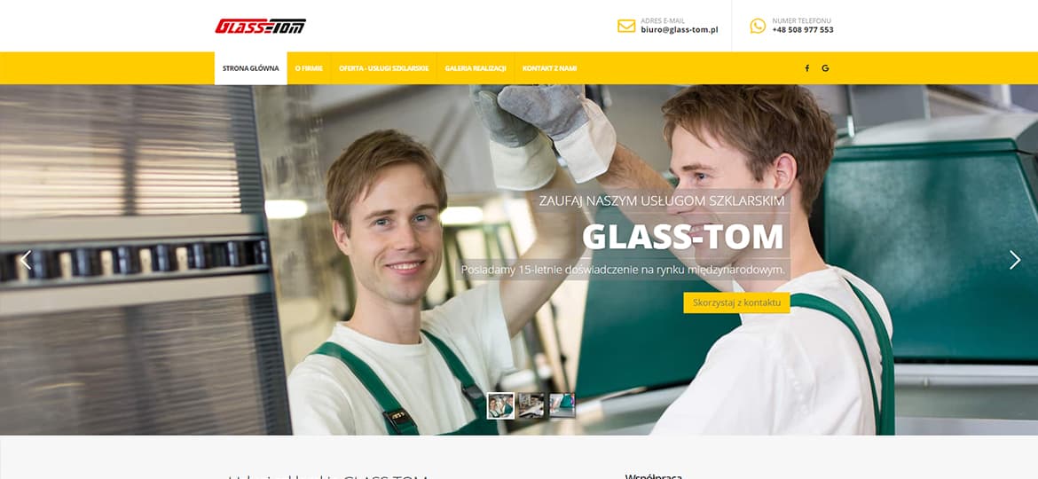 Strona internetowa glass-tom.pl